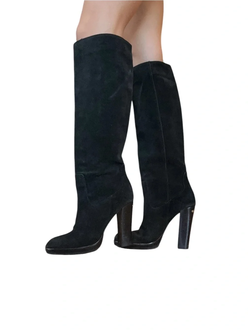 Michael Kors 'Lesley' Tall Boot Suede Black Size 8.5
