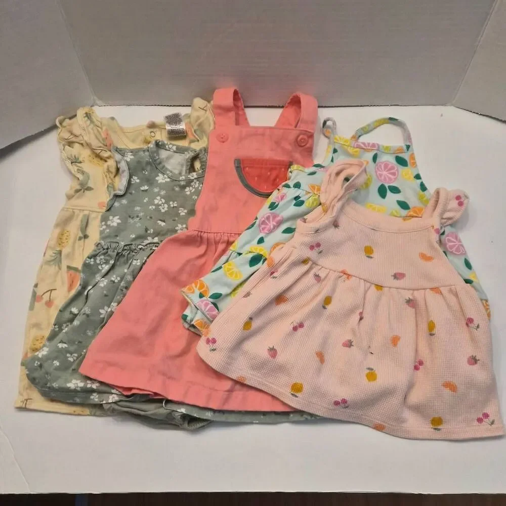 6 Fruit & Flower Summer Dresses Girls12 Months Carter's, Cat & Jack,  Gerbers