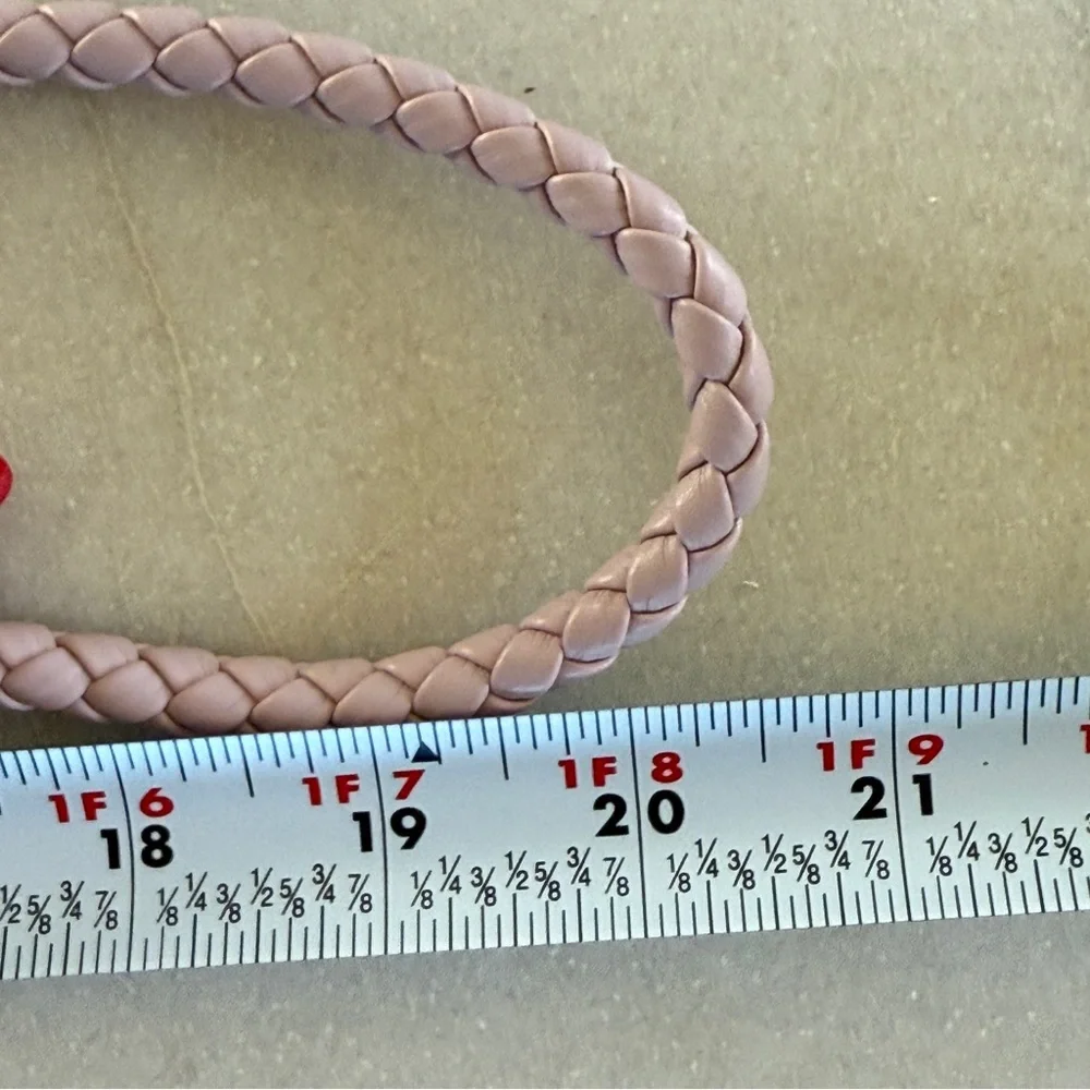 NWT Zara Girls Mauve Woven Crossbody Mini Bag Drawstring Braided Strap