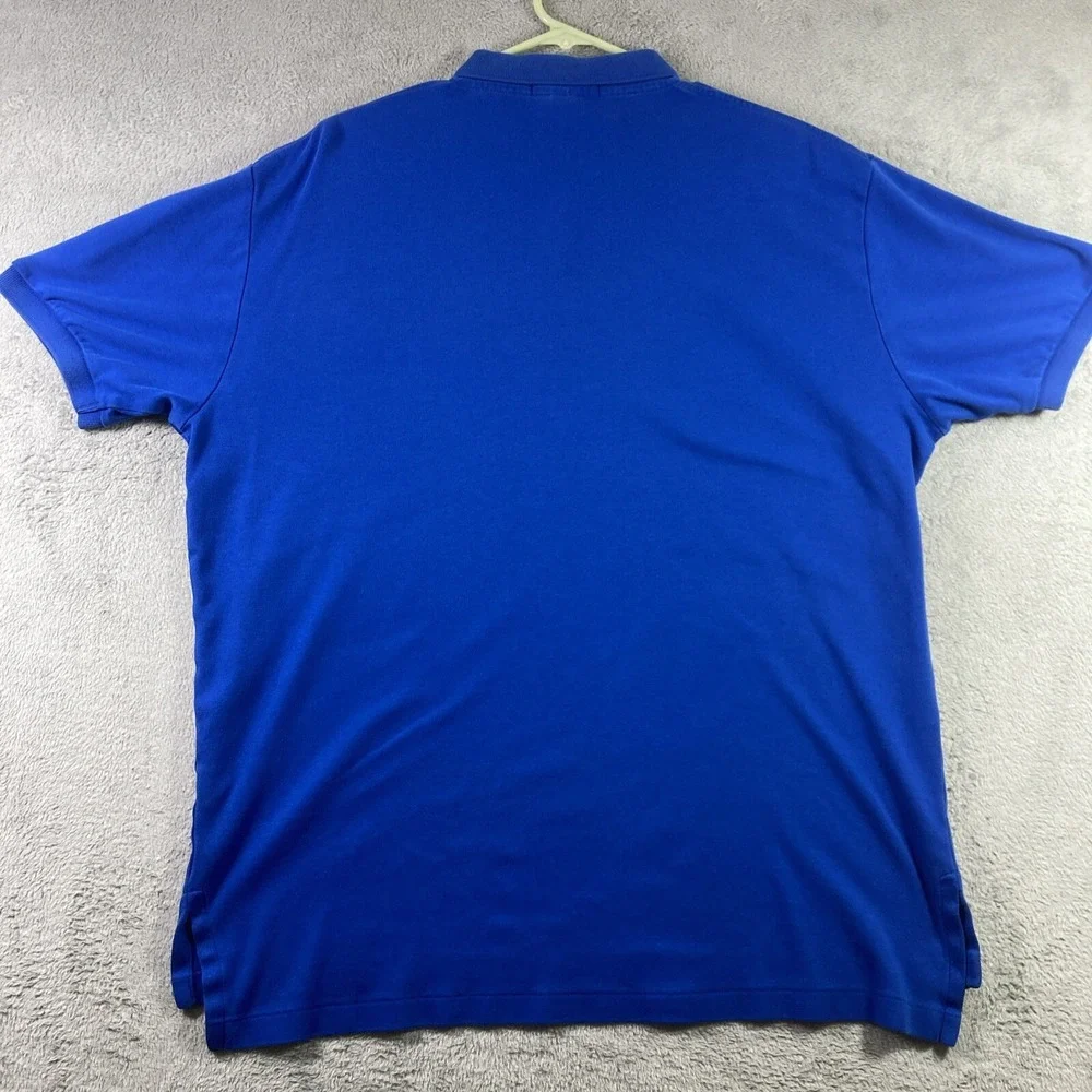 Ralph Lauren Polo Shirt Men Large Blue Preppy Casual Pony Logo Short Sleeve