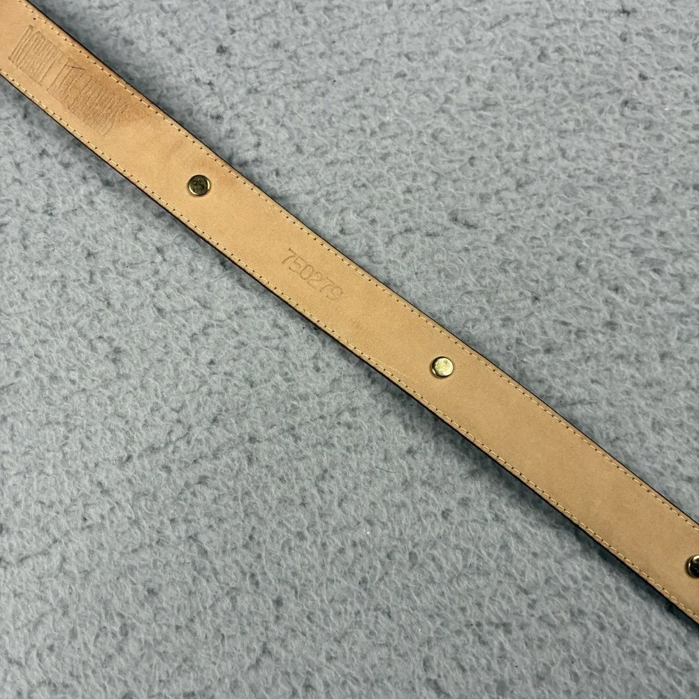 Robert Lee Morris Italian California Leather Belt Brown Gold Charm Women's Large