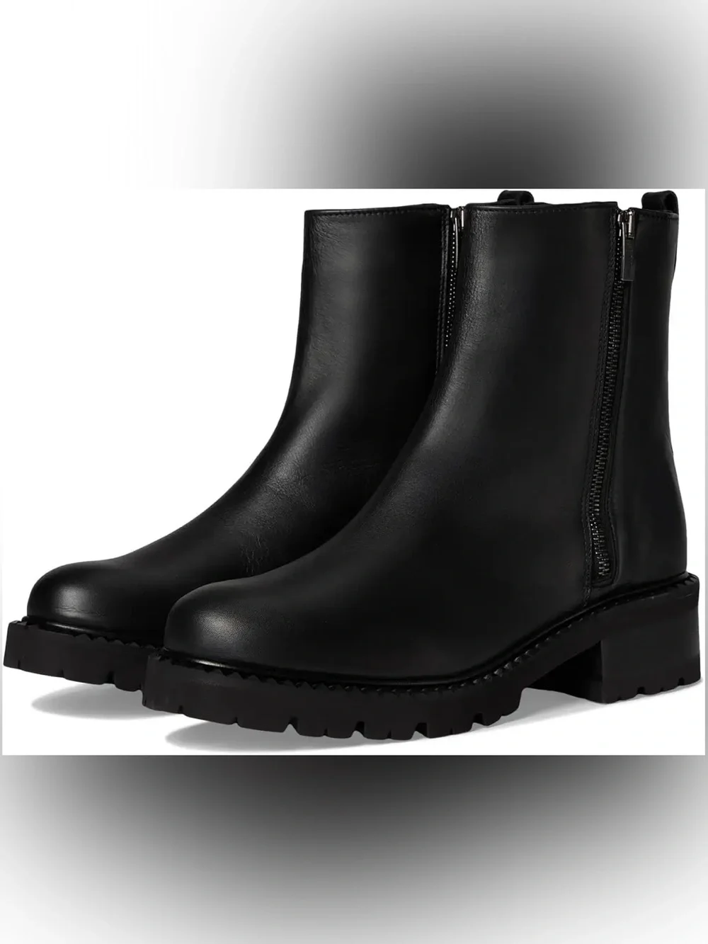 La Canadienne Crew Women's Black Leather Ankle Boots - size 7