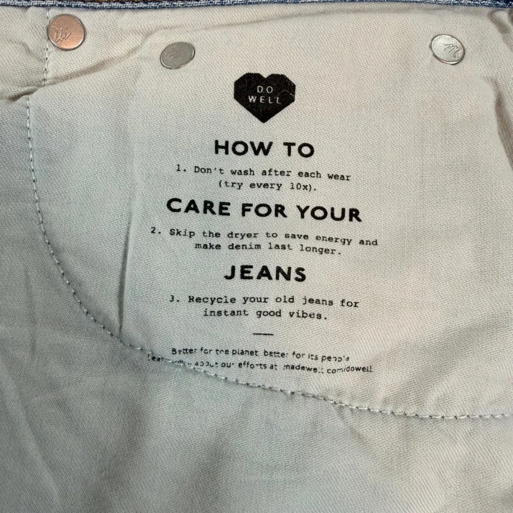Madewell Perfect Vintage Straight Jeans Womens 27 Distressed