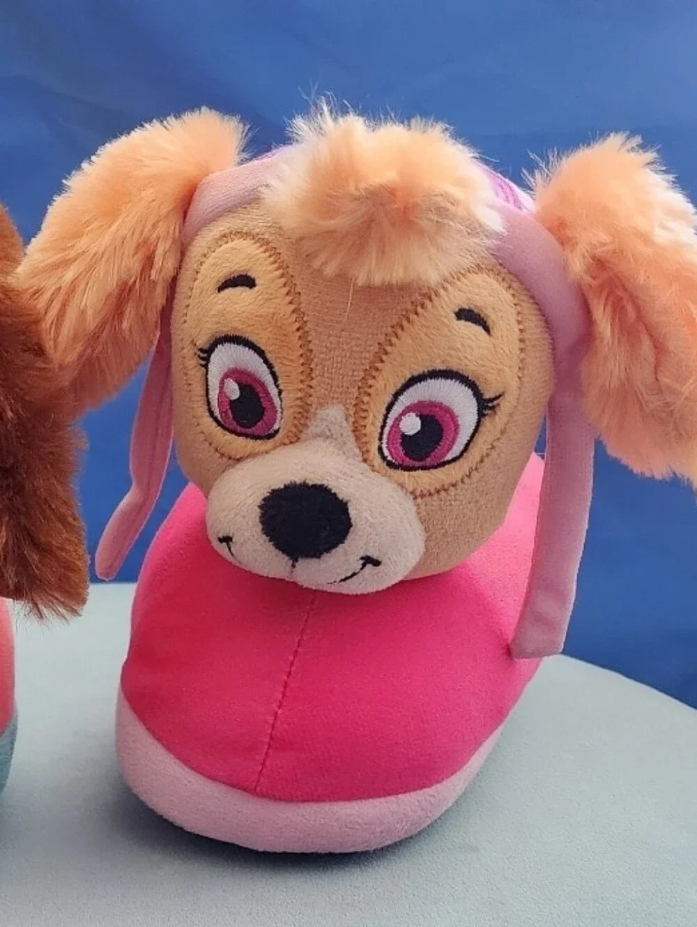 Paw Patrol Liberty and Skye 3D Plush Toddler Girls Slip-on Slippers: Size 11/12