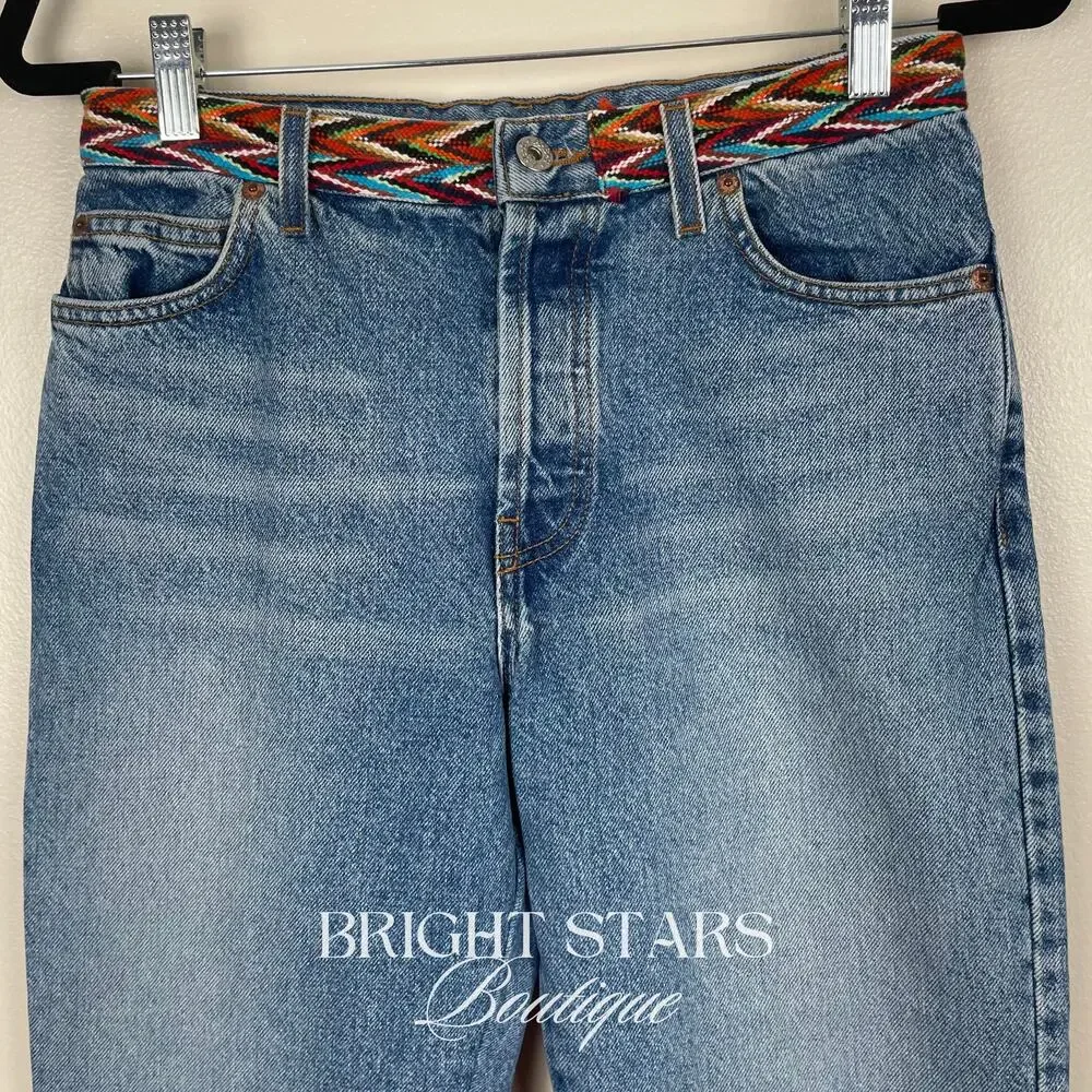 Rare Multicolor Trim Cropped Jeans ASO Buffy Summers BtVS High Rise Vintage