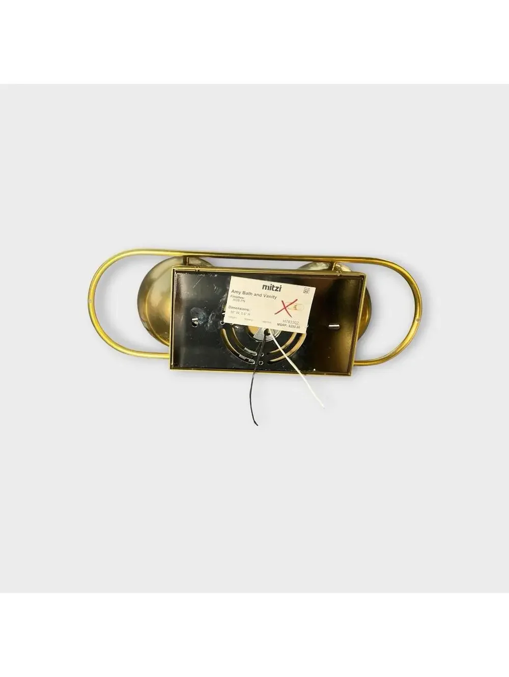 Mitzi Amy 2 Light Wall Sconce Aged Brass Opal Glass G9 Bath Vanity Light New