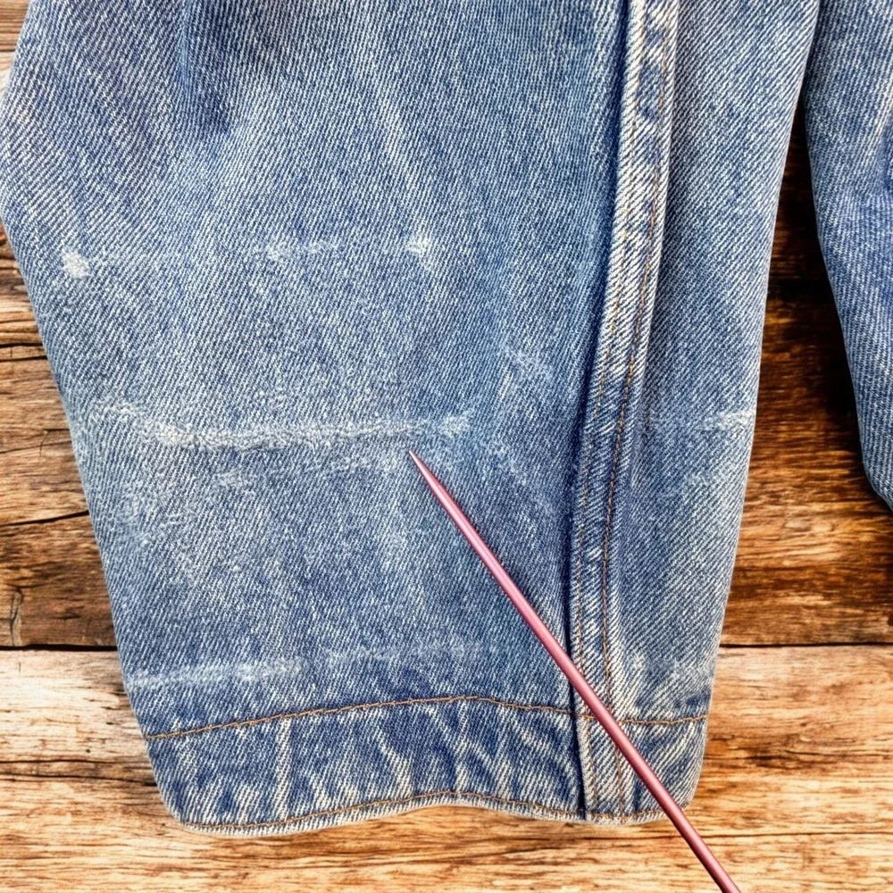 Vintage Ball Jeans Denim Jacket Mens 48 Medium Light Blue Trucker Made Italy 60s