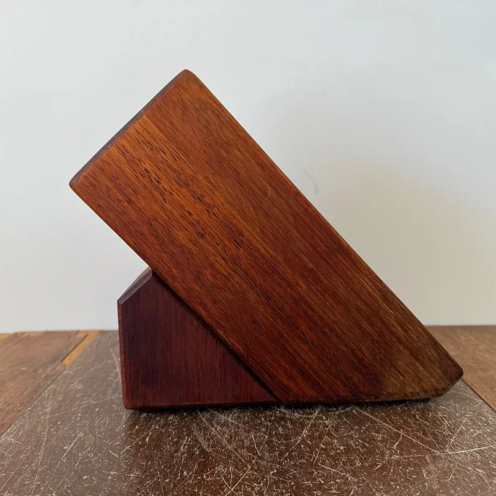 Tramontina Inox Stainless Steel Knife Block Honing Steel Wood Handle‎