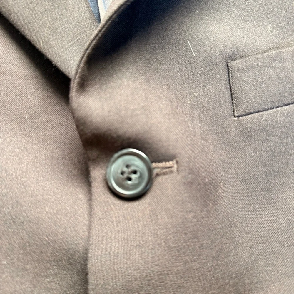 Men's Black J. Ferar 100% Wool Size 44‎ Blazer Suit Jacket
