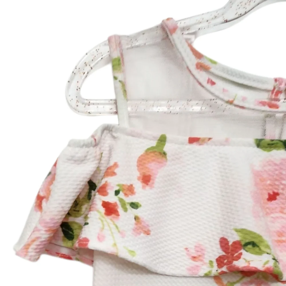 The Children's Place‎ Girls Short Sleeve Floral Cold Shoulder Kids Summer Dress
