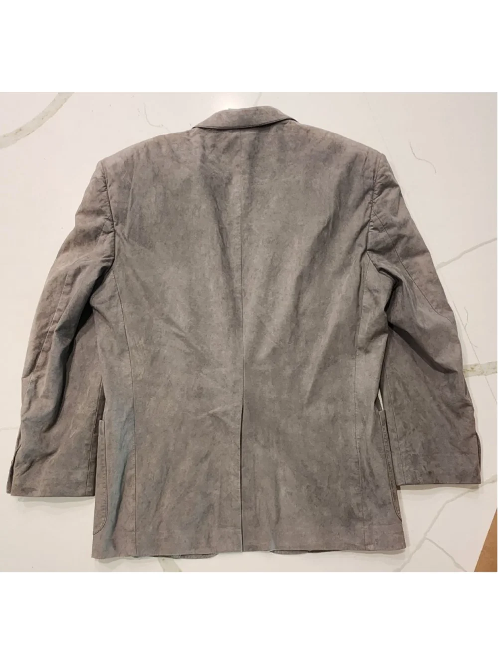St. Simons Clothing Men's Gray Suede Blazer Sport Coat Made in USA 46R Vintage