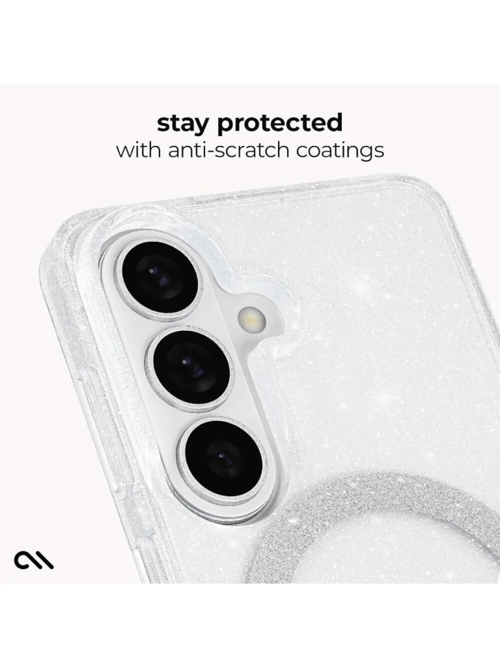 Case-Mate Samsung Galaxy S26 Twinkle Twilight Silver & Clear Magnetic Phone Case