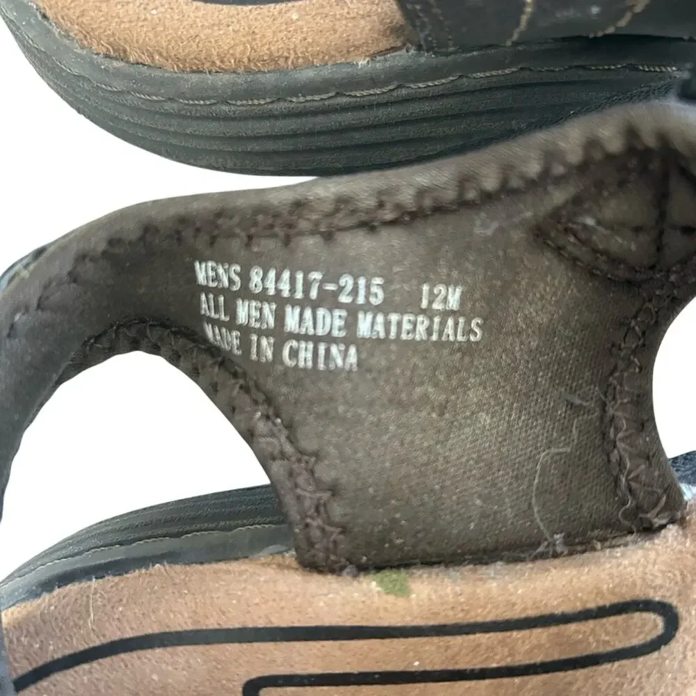 Nunn Bush Men’s All-Terrain Open Toe Regan Memory Foam Sandals Brown 84417