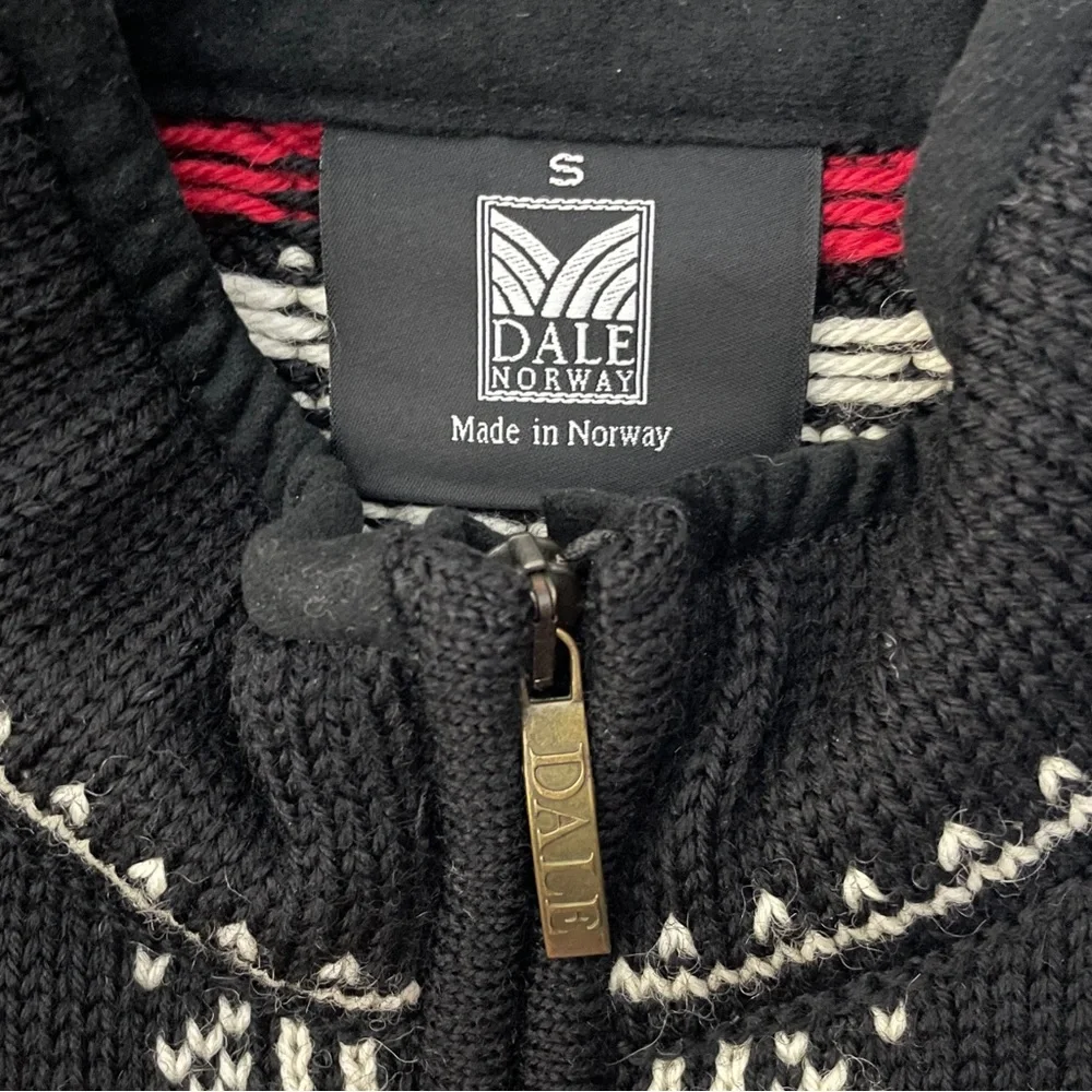 Dale of Norway Anniversary 1/4 Zip Sweater Men's Small Wool Nordic Fair Isle