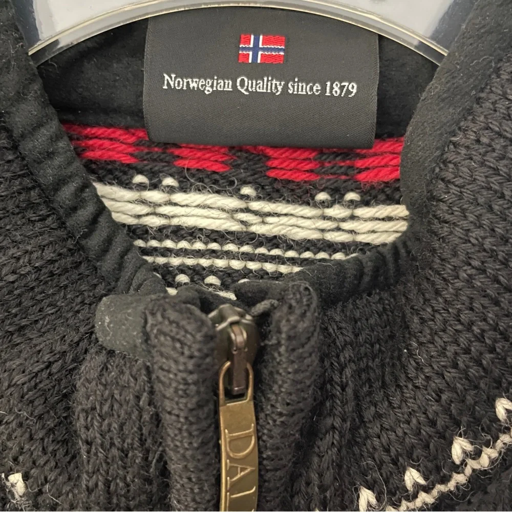Dale of Norway Anniversary 1/4 Zip Sweater Men's Small Wool Nordic Fair Isle
