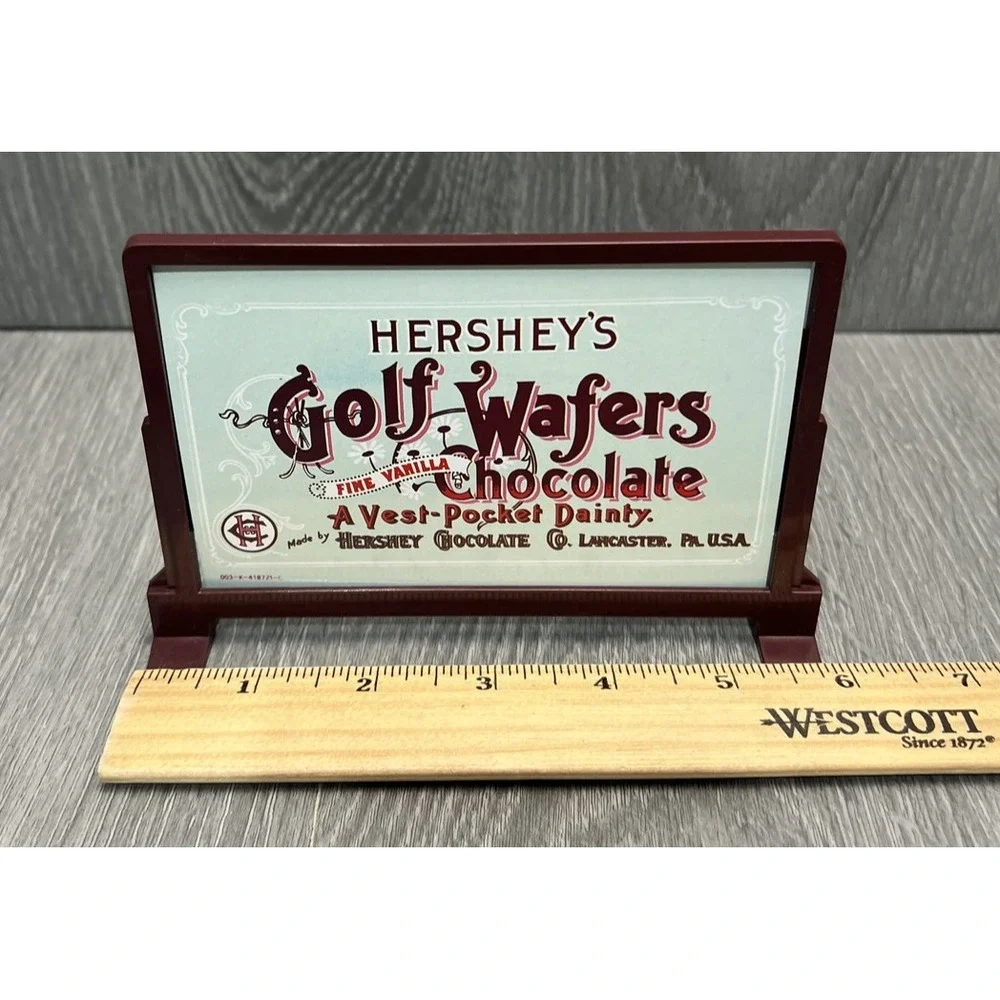 Vintage 1992 Hershey's Golf Wafers Chocolate Advertising Sign K-Line Trains