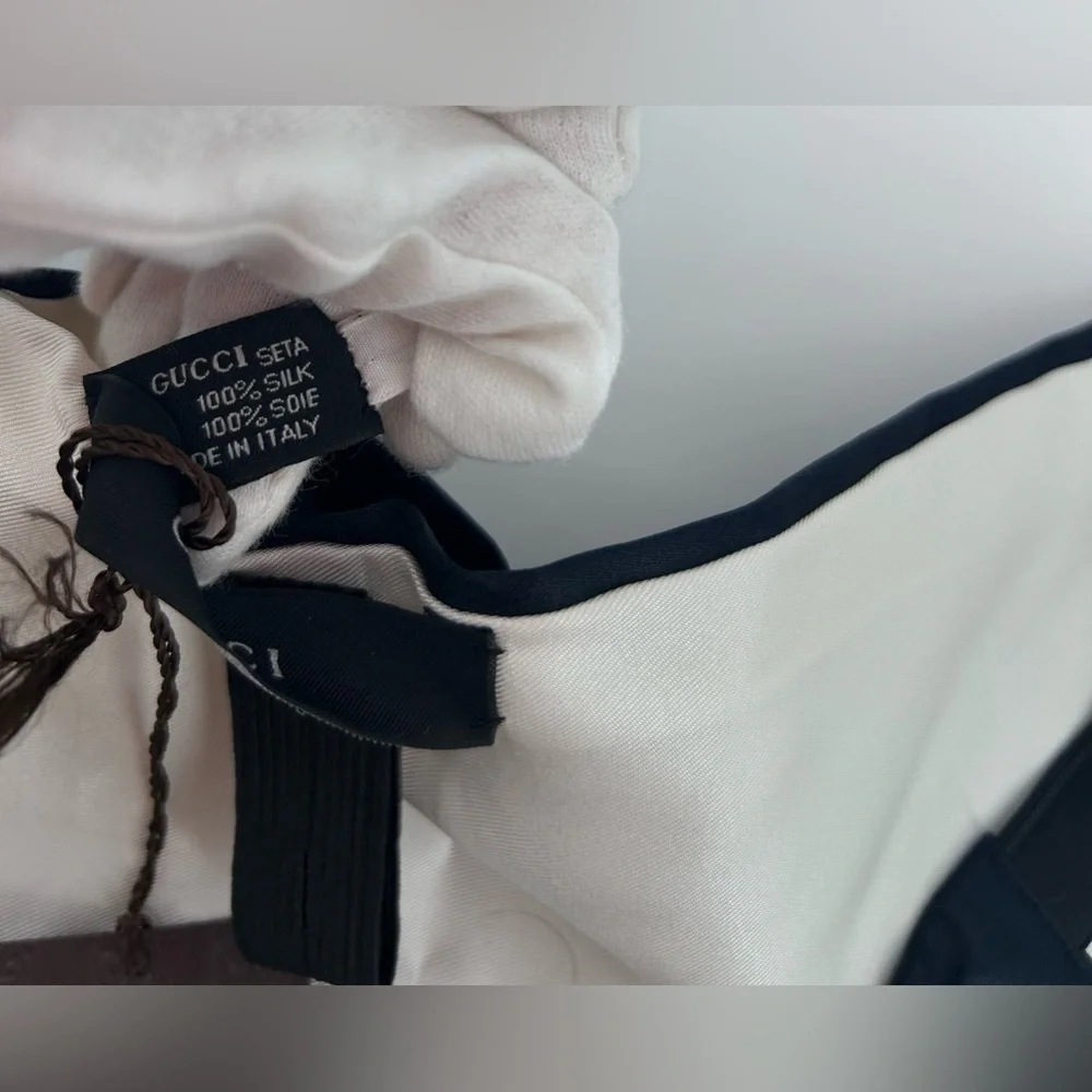 New With Tags Gucci Cummerbund Tuxedo Belt navy blue 100% Silk Medium