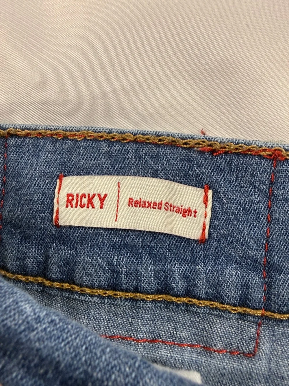 True Religion Ricky Jeans Mens 40x31 Relaxed Straight Medium Wash Stretch Denim