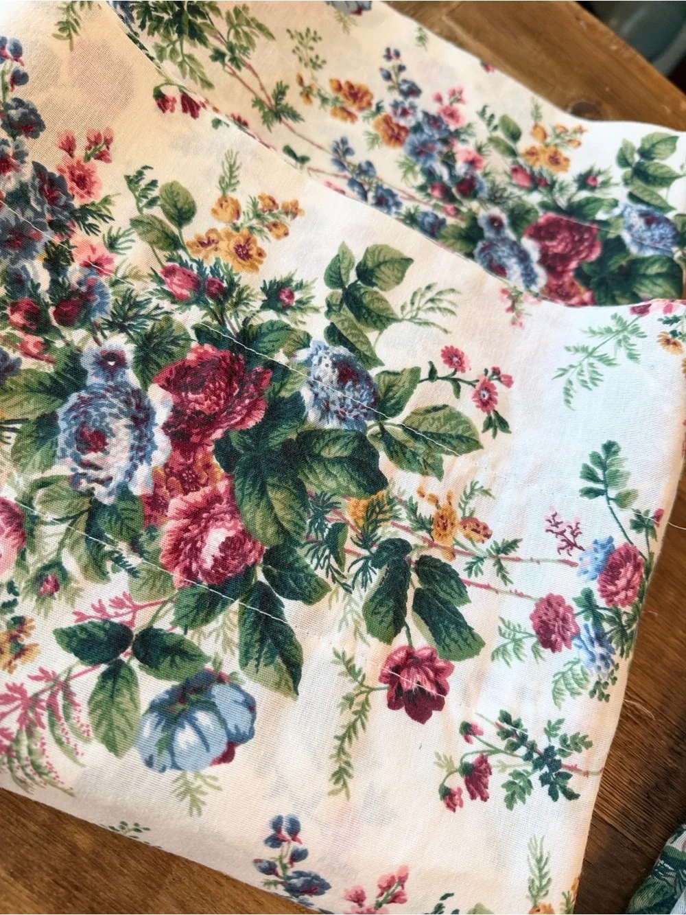 Vintage floral curtain