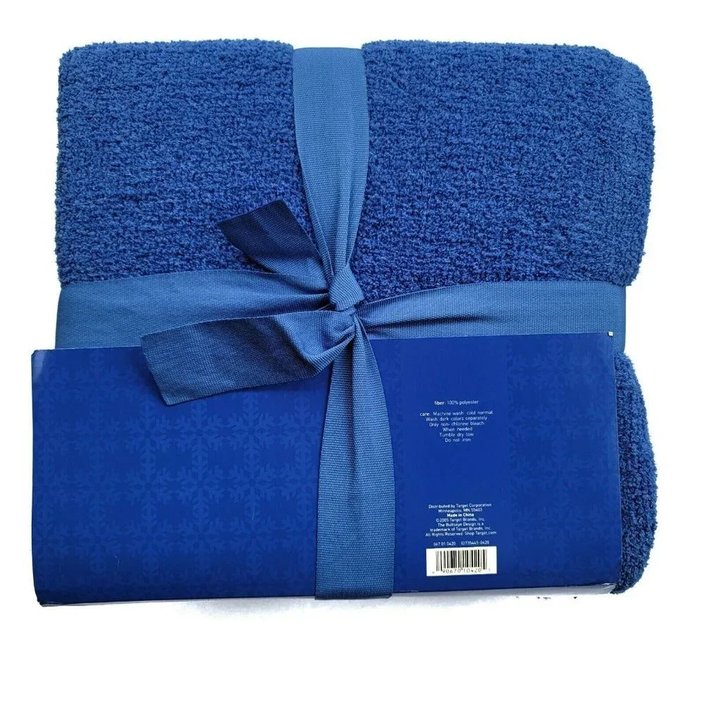 Target Sleddin' Hill Blue Blanket Throw Casual Vintage
