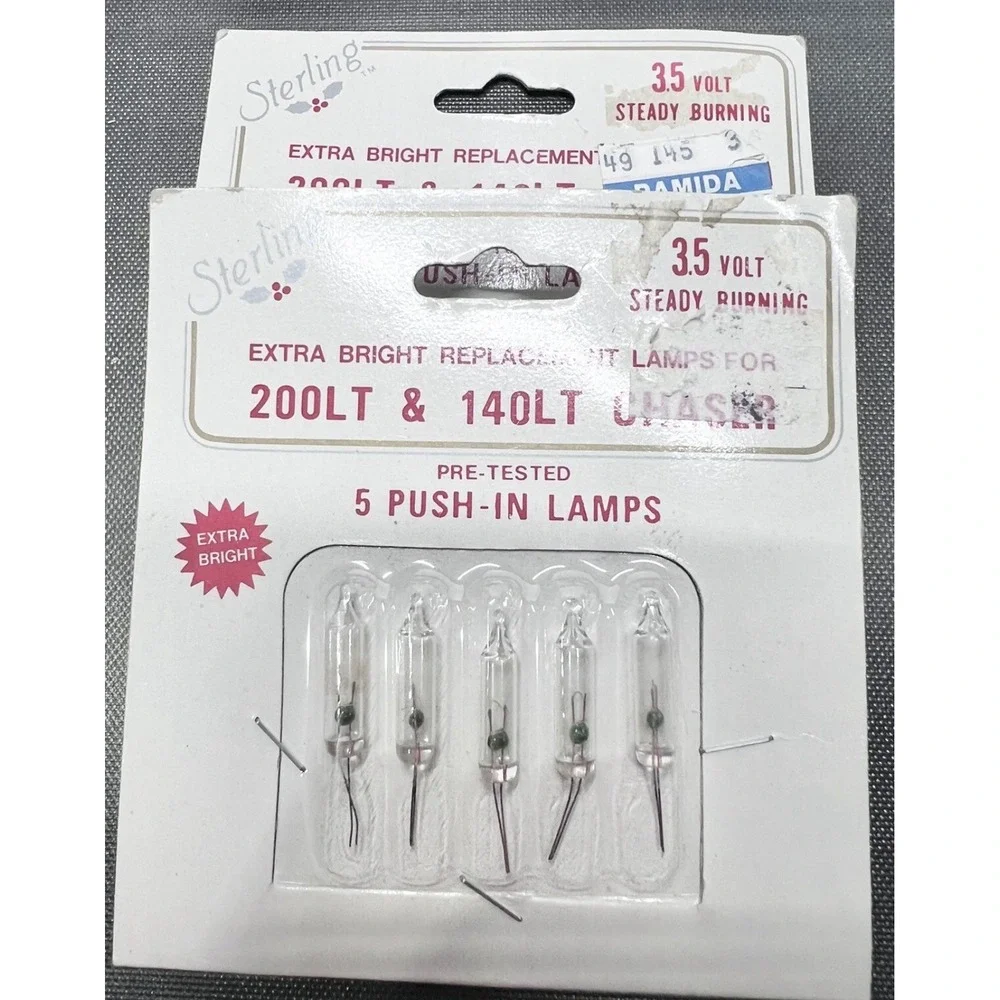 Mixed Lot Vintage Christmas‎ Light Replacement Bulbs GE Sterling Pamida 3.5–7V