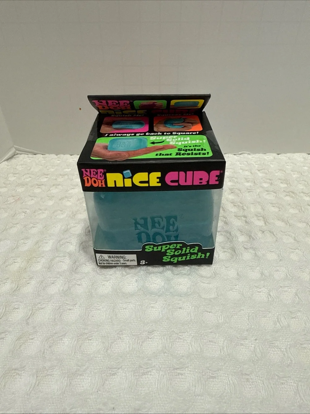 NeeDoh Nice Cube Stress Toy - Teal Blue
