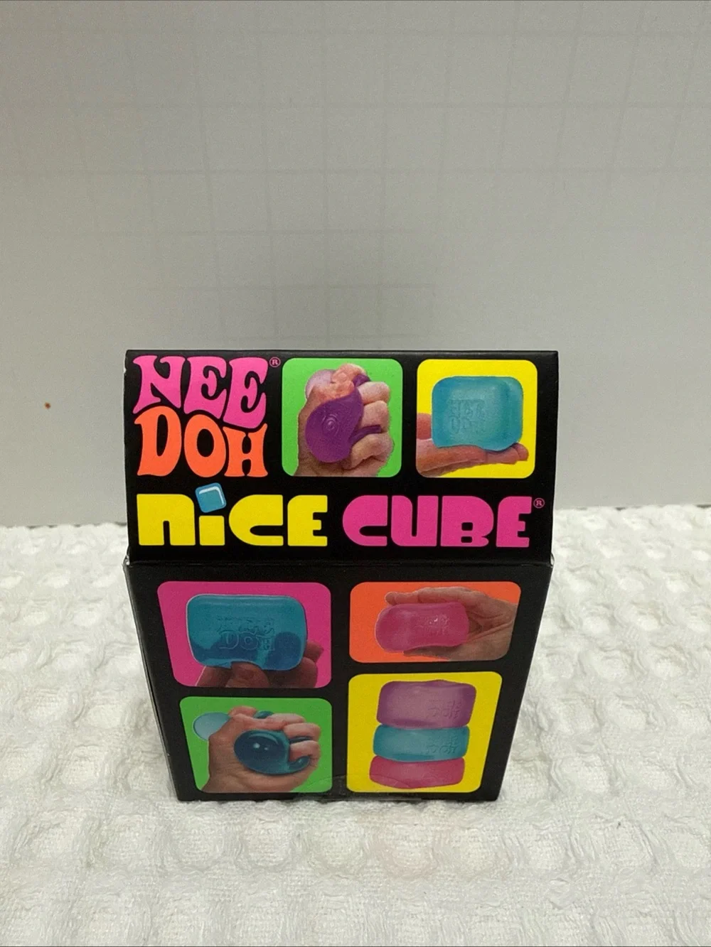 NeeDoh Nice Cube Stress Toy - Teal Blue
