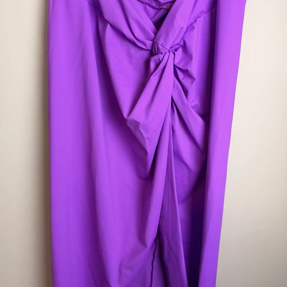 SKIMS Purple Recycled Swim Sarong Skirt Cover Up Size 4X NWT Violet