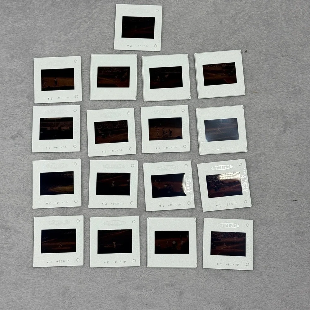 Fuji Film Vintage Baseball Slides 1978 Lot of 17 Action Shots Stadium Photos
