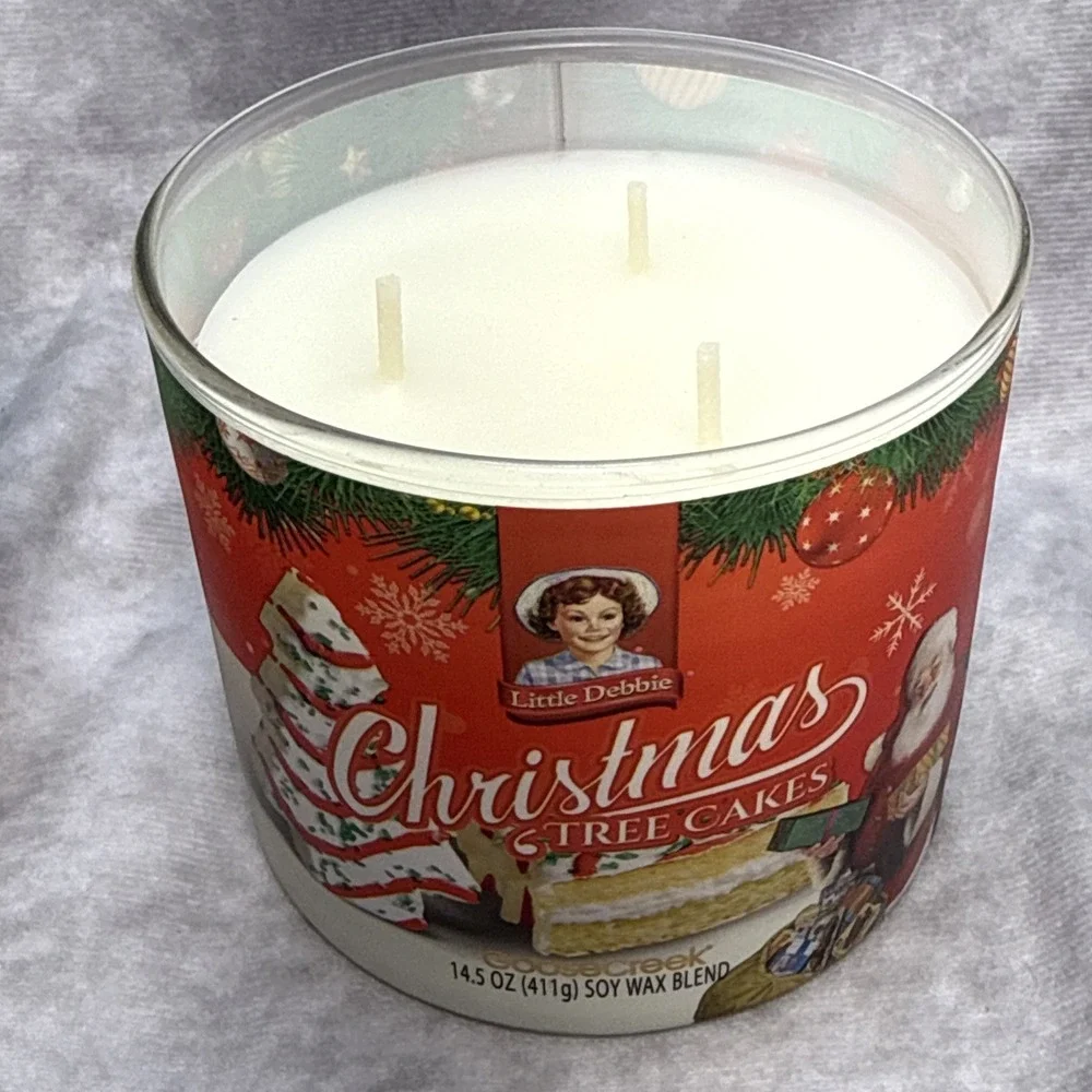 Goose Creek Little Debbie Christmas Tree Cakes Candle 14.5 oz 3-Wick Soy