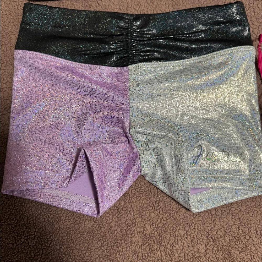 Justice Lilac, Silver & Black Sparkle Dance Set