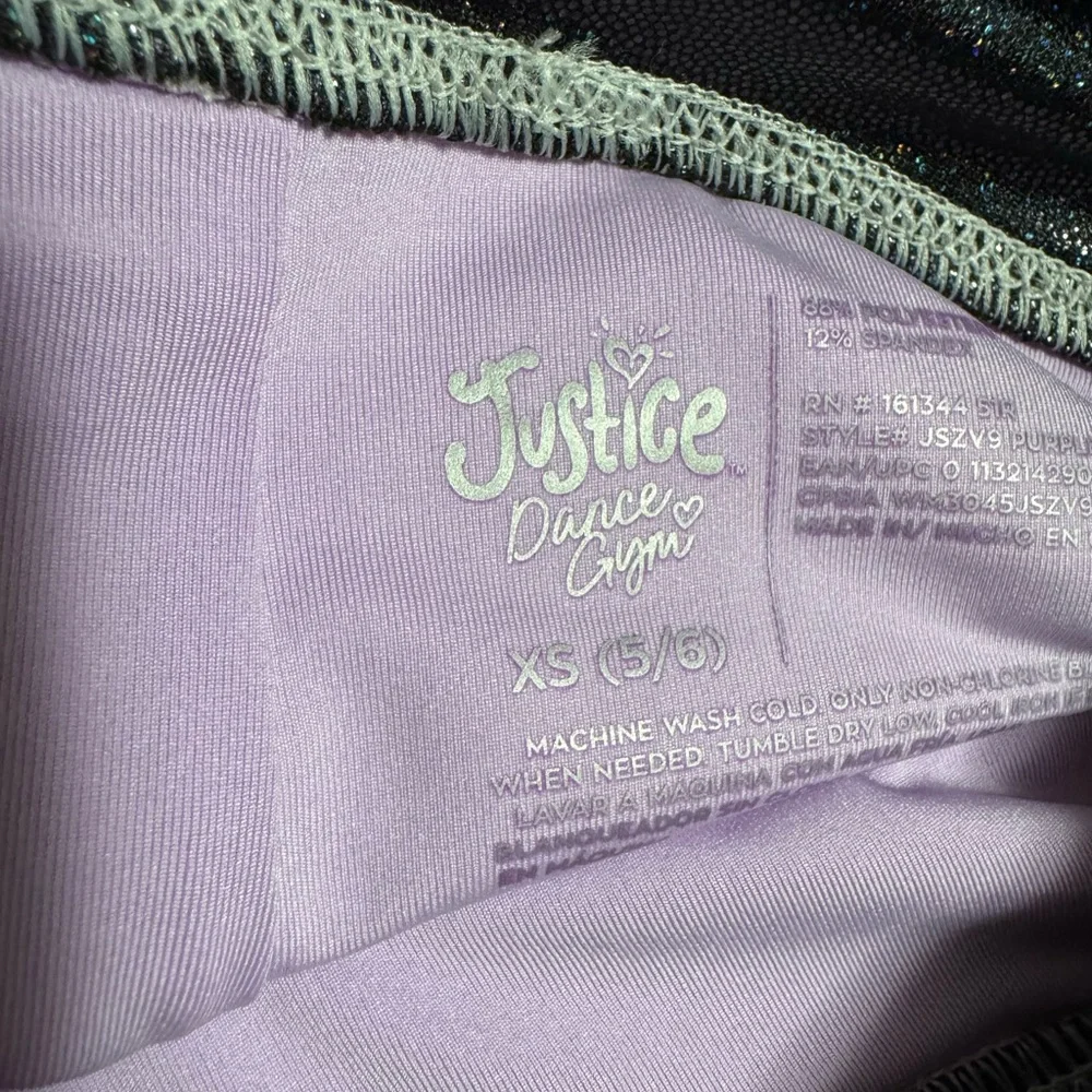 Justice Lilac, Silver & Black Sparkle Dance Set