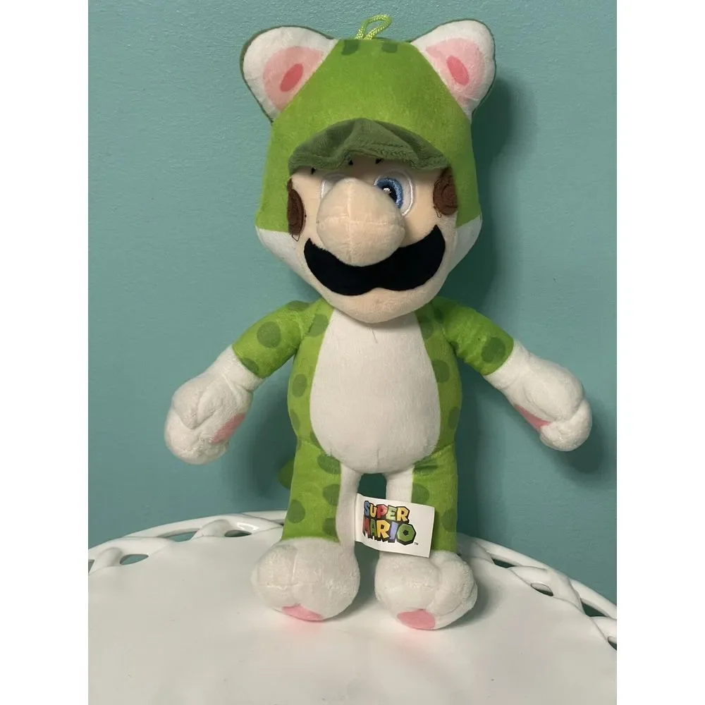 Luigi Green Neko Cat Plush 12