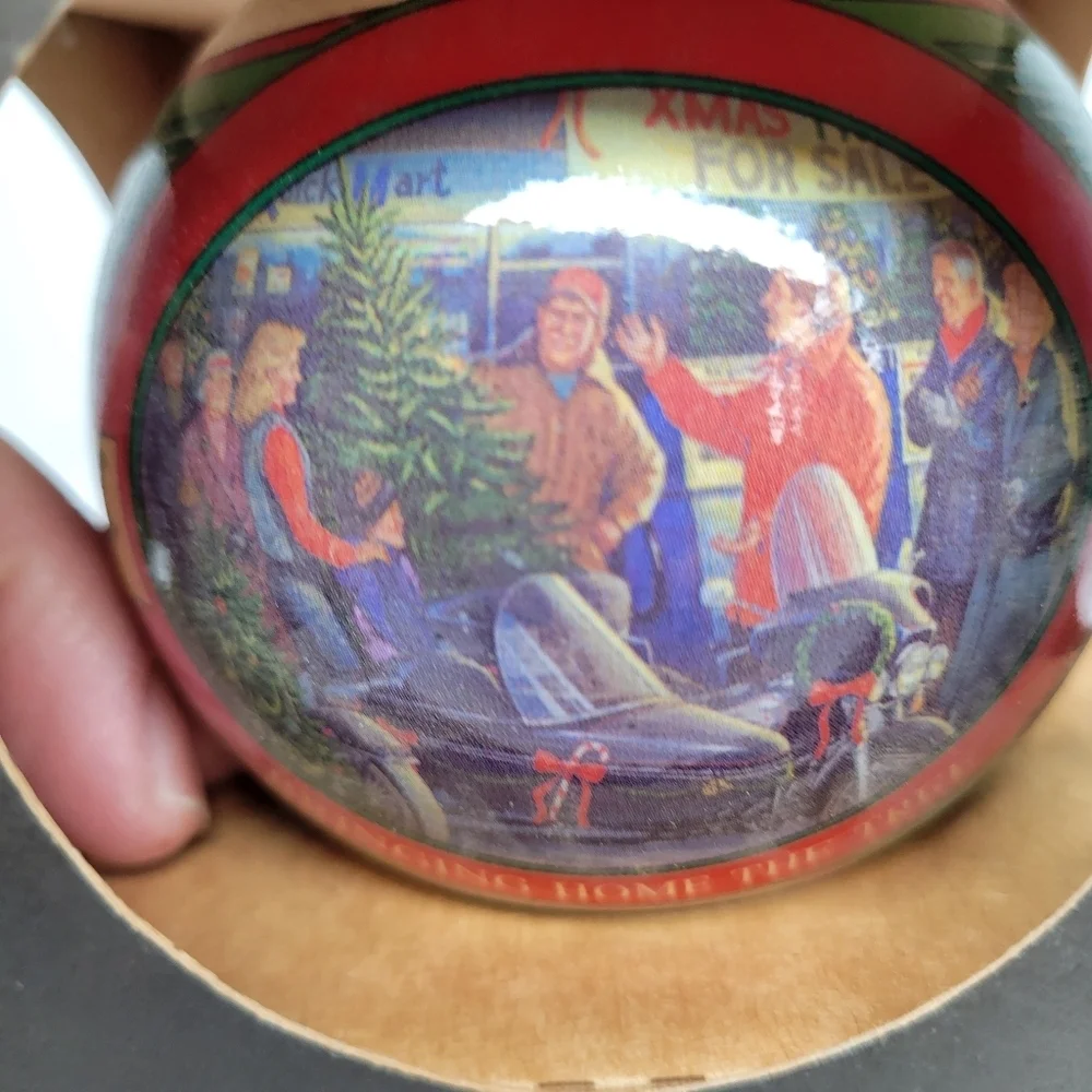 Vintage Harley‎ Davidson 2001 Bringing Home The Tree Collectible Ornament USA