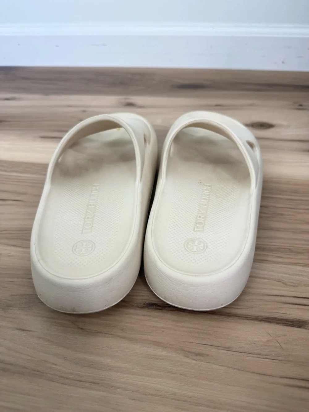 Tory Burch Cream Shower Slide Sandals