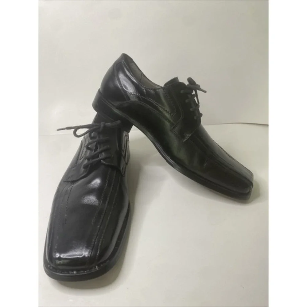STACY ADAMS LEATHER DRESS SHOE GALLAGHER‎ SZ 11M (23274-01) BLACK VERY GOOD