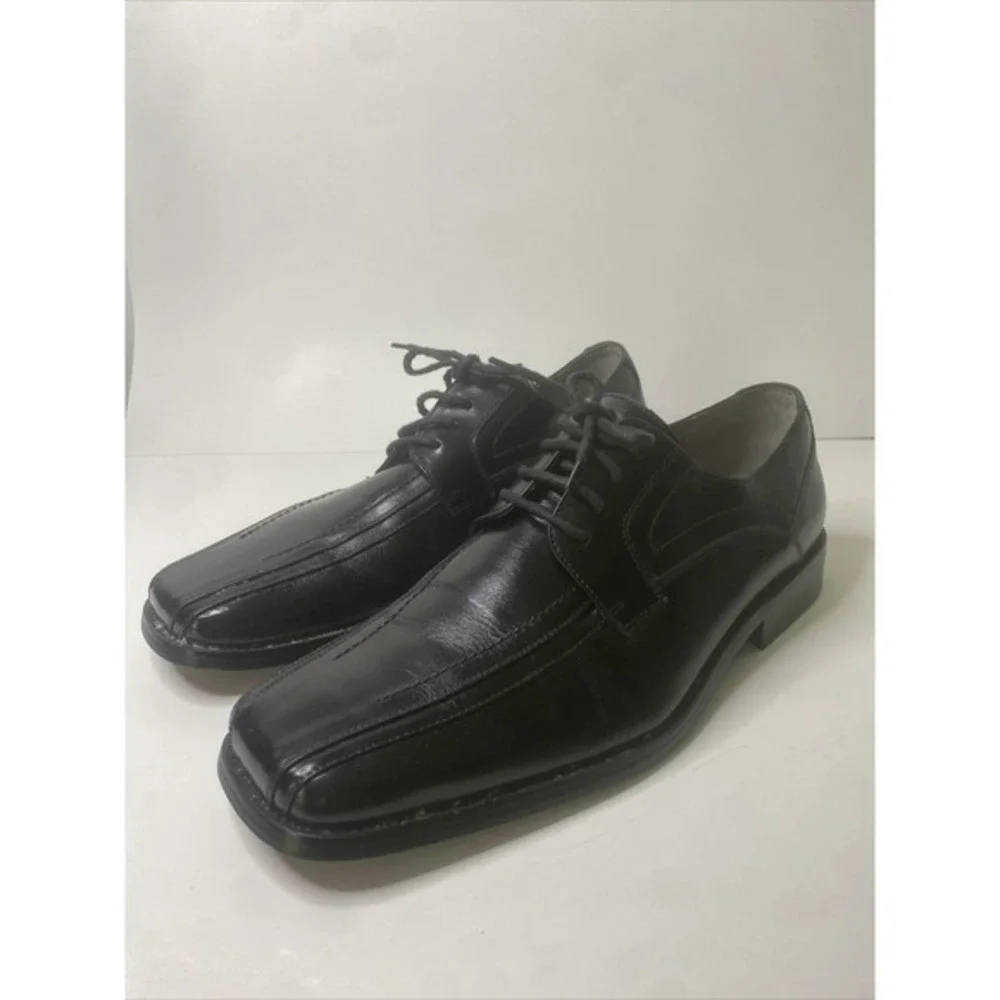 STACY ADAMS LEATHER DRESS SHOE GALLAGHER‎ SZ 11M (23274-01) BLACK VERY GOOD