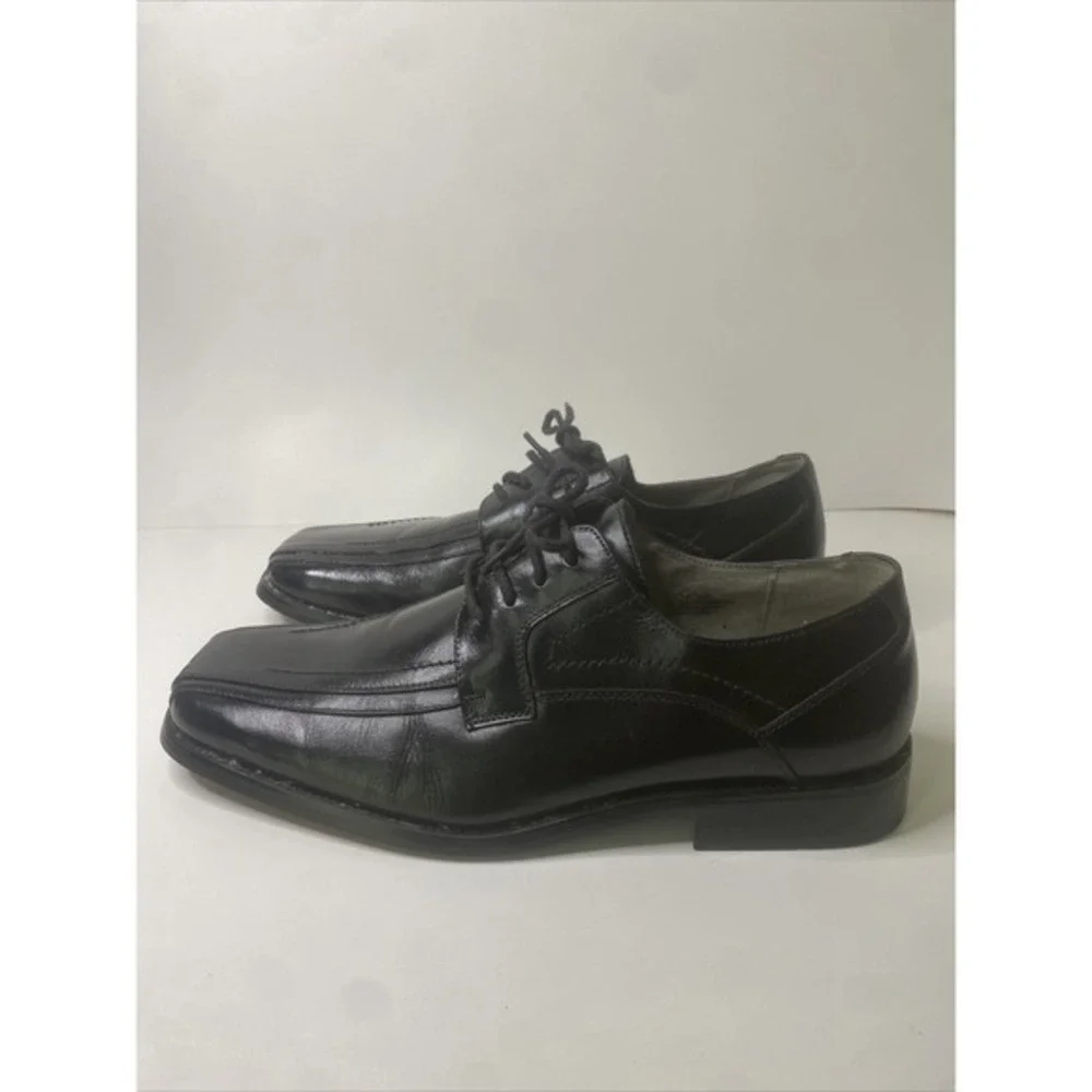 STACY ADAMS LEATHER DRESS SHOE GALLAGHER‎ SZ 11M (23274-01) BLACK VERY GOOD