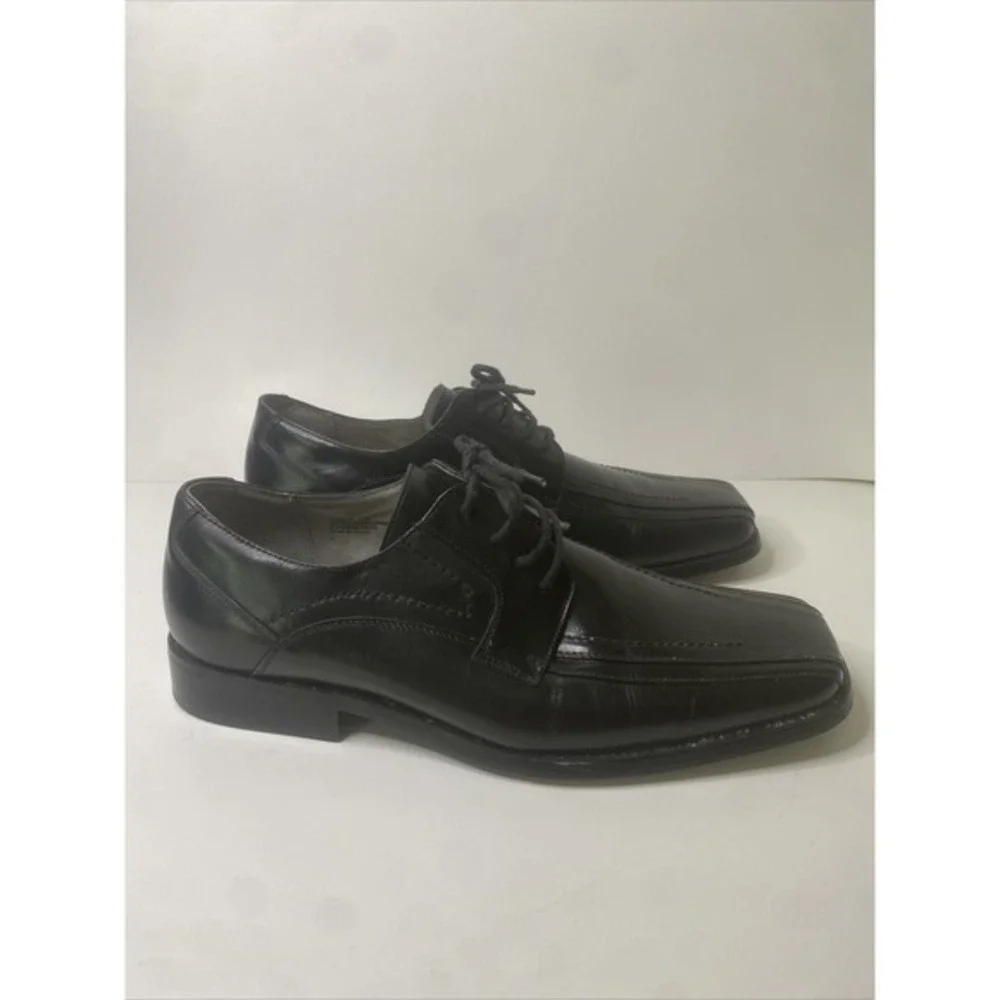 STACY ADAMS LEATHER DRESS SHOE GALLAGHER‎ SZ 11M (23274-01) BLACK VERY GOOD