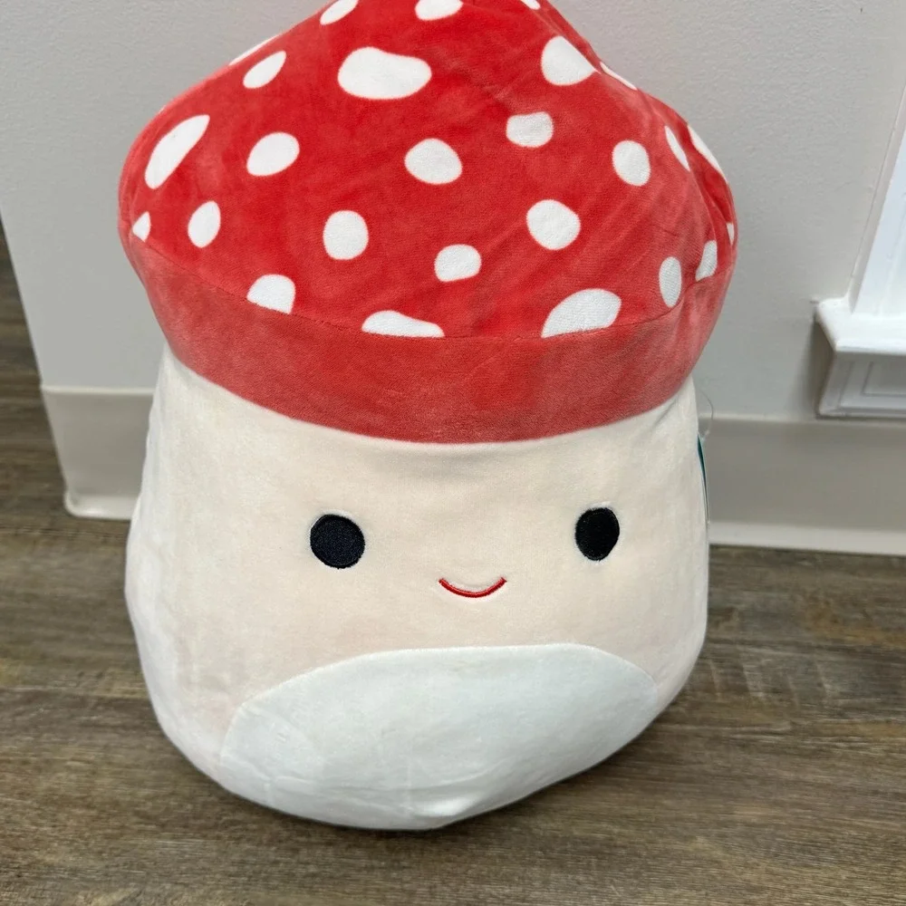 Kellytoy Squishmallows Malcolm Mushroom Plush‎ Toy 16 inch NWT