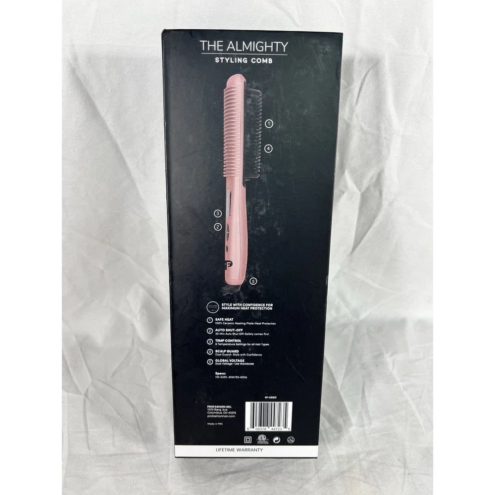 Profashion The Almighty Thermal Styling Comb Straightener Ceramic All Hair Types