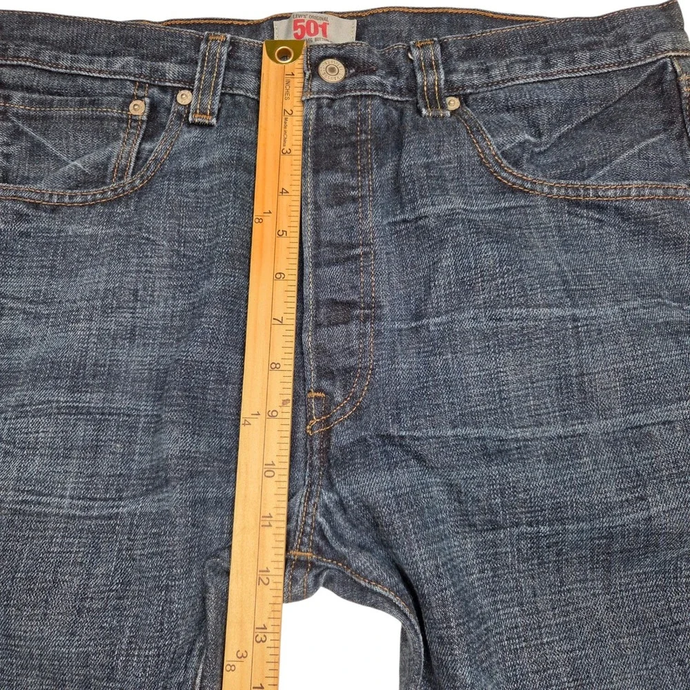 Vtg Levi's 501 Original Jeans Mens 34x30 Dark Wash Blue Straight Leg Denim