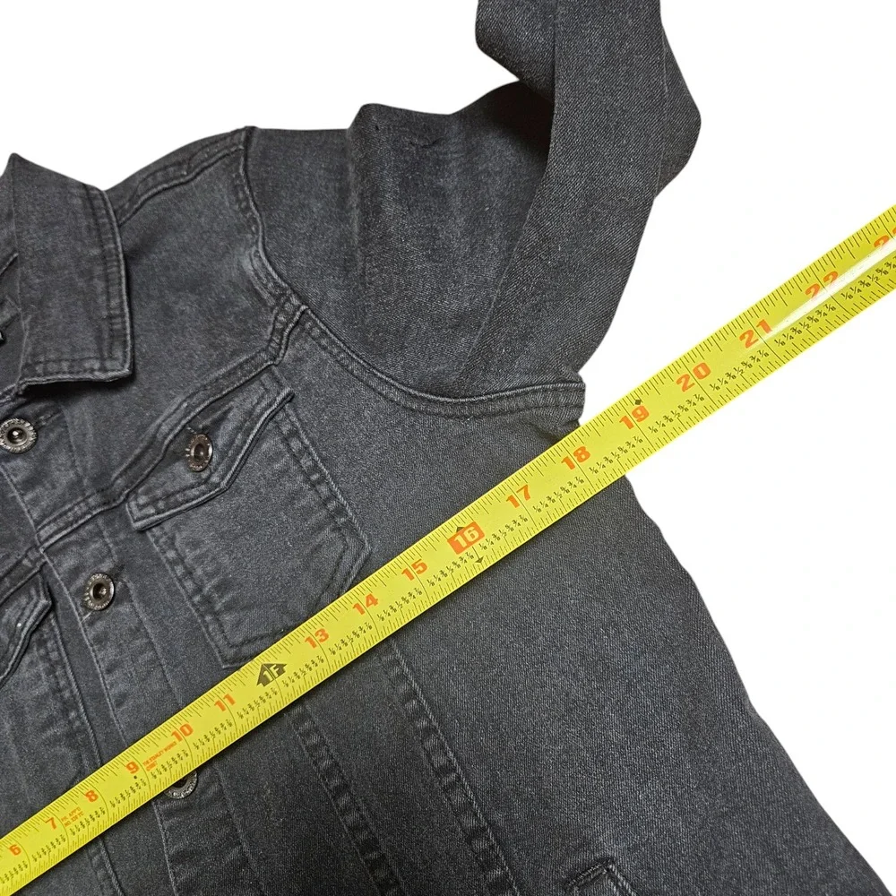 Sean‎ John Denim Trucker Jacket Button Front Long Sleeve Boys XL Black NWT
