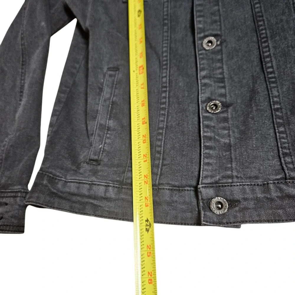 Sean‎ John Denim Trucker Jacket Button Front Long Sleeve Boys XL Black NWT
