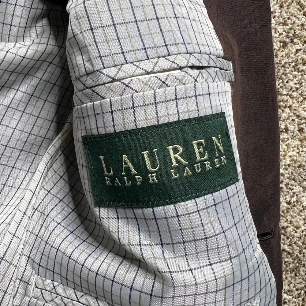 Ralph Lauren 2 Button Front Blazer Corduroy Fully Lined Brown Mens Size 42R