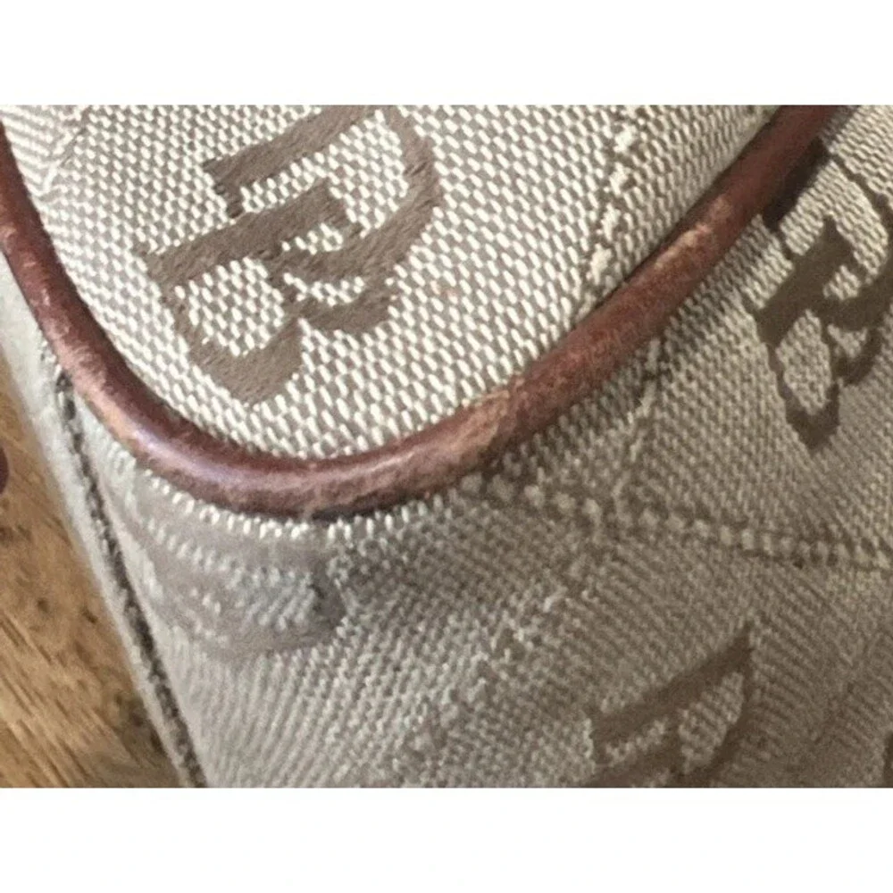Dooney & Bourke Signature Canvas and Leather Satchel Classic British Tan Y2K