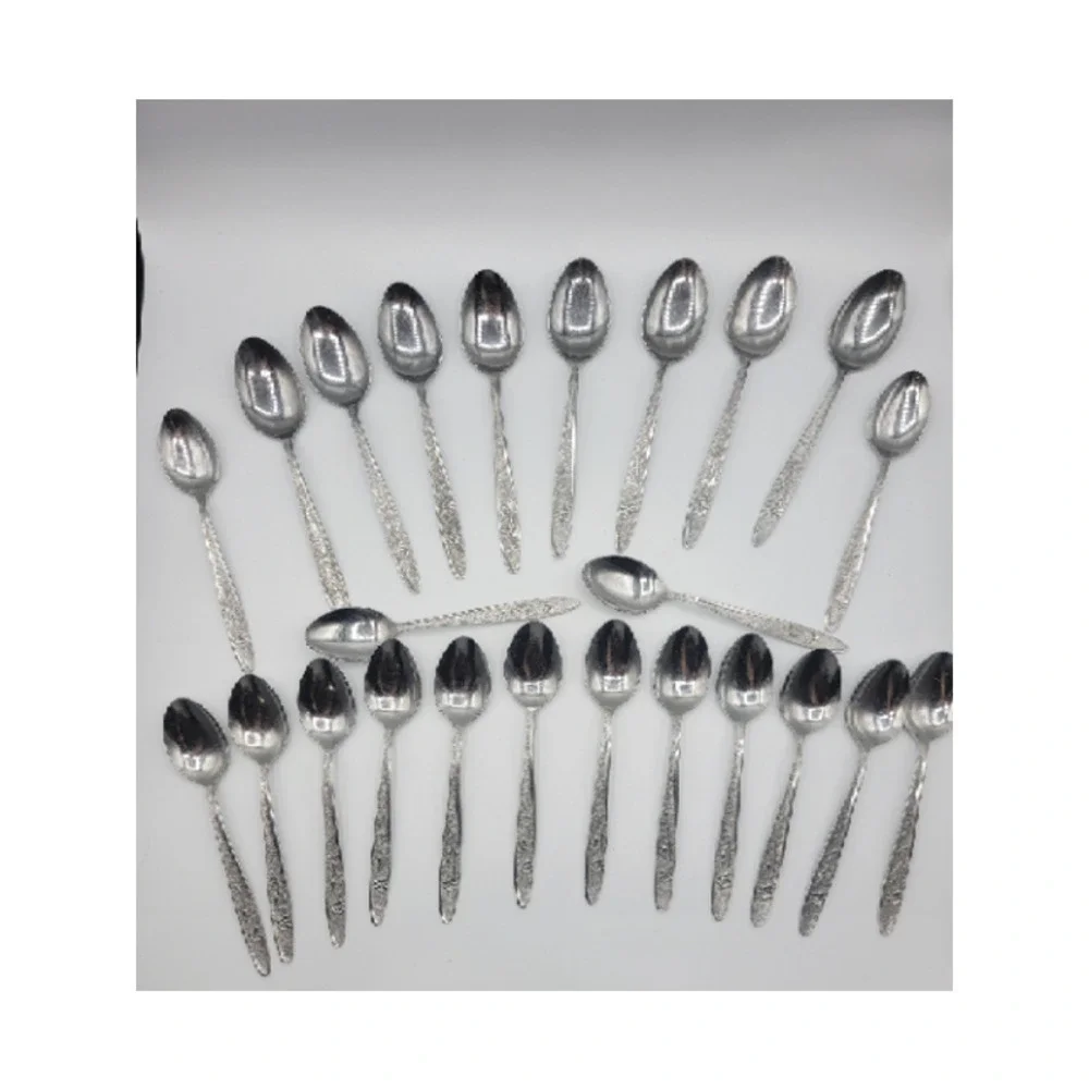 Stanley Roberts Florentine Rose stainless‎ steel 16 tsp 8 tbsp (24)