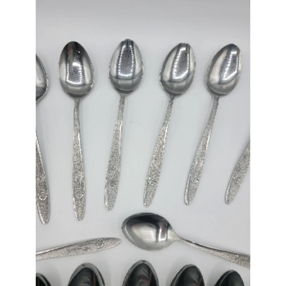 Stanley Roberts Florentine Rose stainless‎ steel 16 tsp 8 tbsp (24)