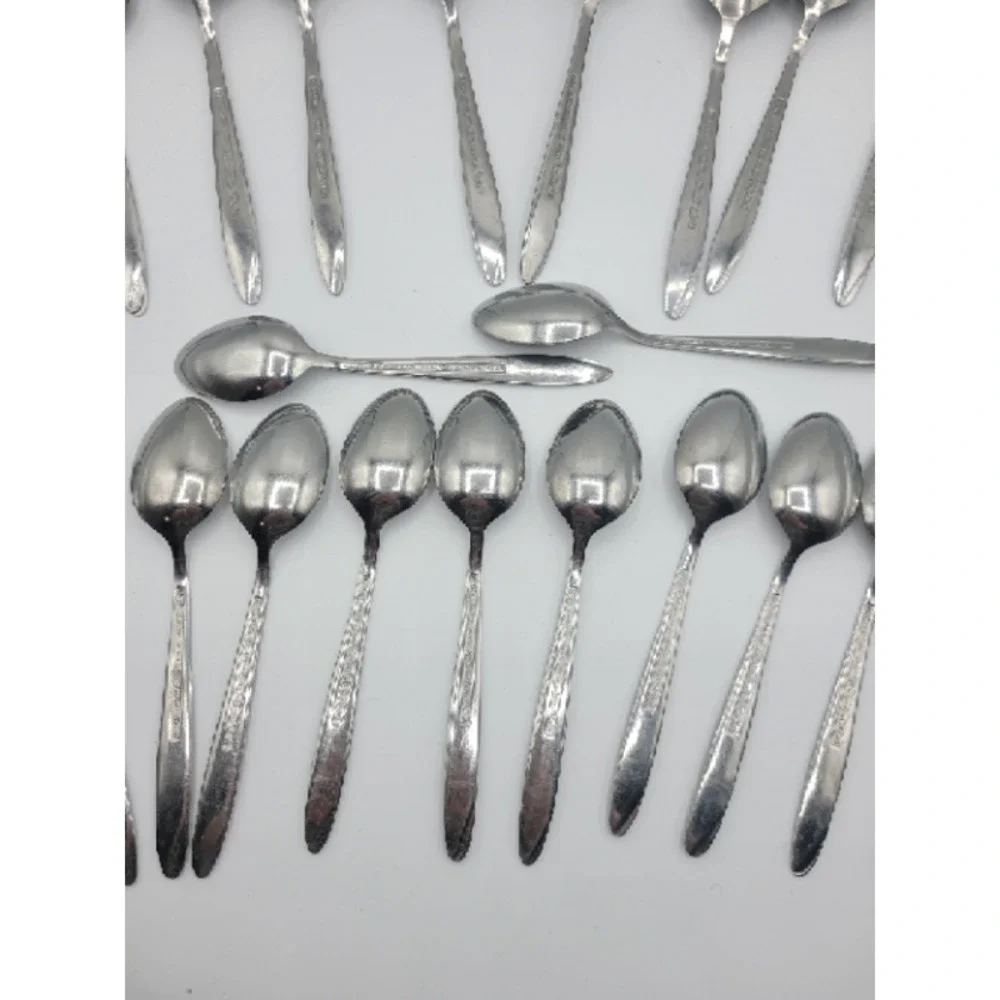 Stanley Roberts Florentine Rose stainless‎ steel 16 tsp 8 tbsp (24)