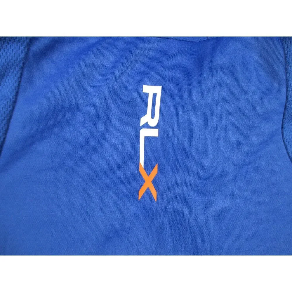 RLX Ralph Lauren Polo‎ Shirt Mens Extra Large Blue Blue Heron Golf Casual*